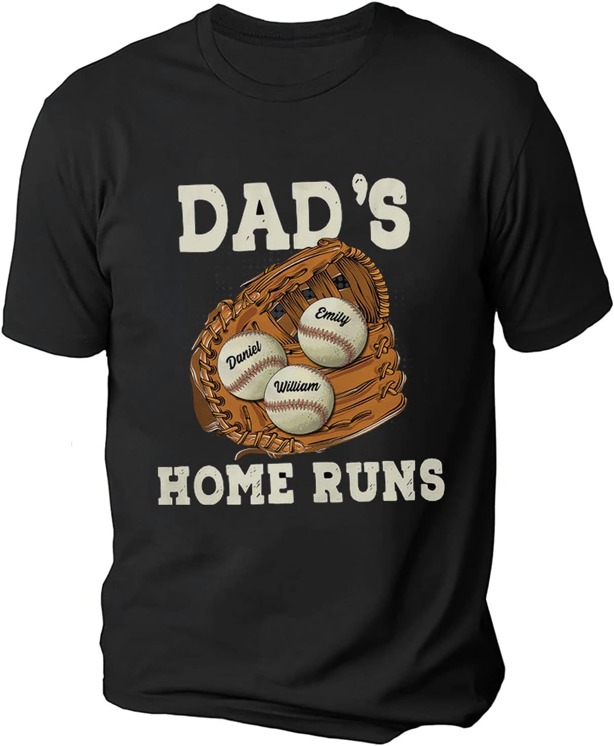 Personalized Baseball Dad Shirt, Custom Dad Baseball T-Shirt, Baseball Dad Gifts, Baseball Lover Gift, Dad's Birthday Present