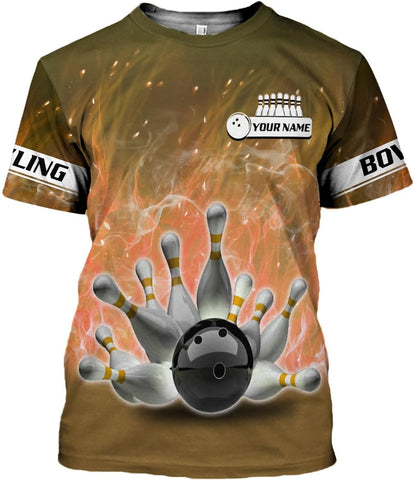 Podagree Personalized Name Bowling Shirts for Men and Women 3D, Bowling Shirts for Team Bowling, Bowling Shirts Gift