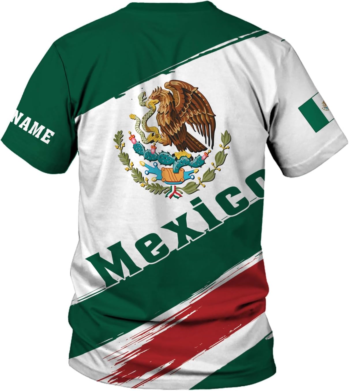 Royal Fight Personalized Mexico Shirts, Mexican Shirts for Men, Customized Mexico T-Shirt for Men, Mexico Eagle Flag Shirt