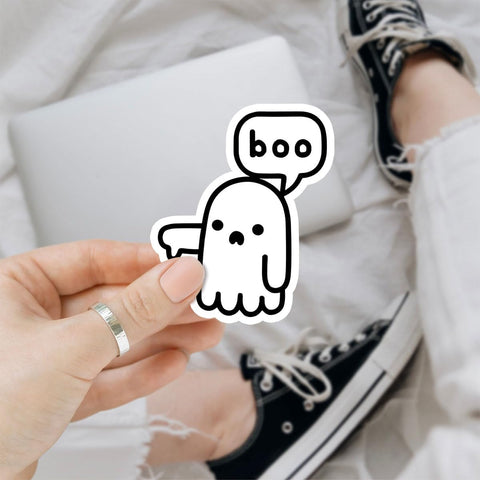 3 Pcs Ghost of Disapproval Sticker, Ghost Boo Stickers - Vinyl Sticker 3 Inches for Water Bottles Laptop Phone Car Window Helmet