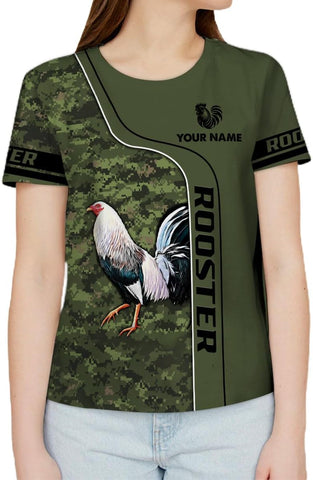 Mostefy Personalized Name Rooster Shirt 3D, Rooster Shirts for Men, Chicken Tshirts Shirts for Women, Funny Chicken Shirts