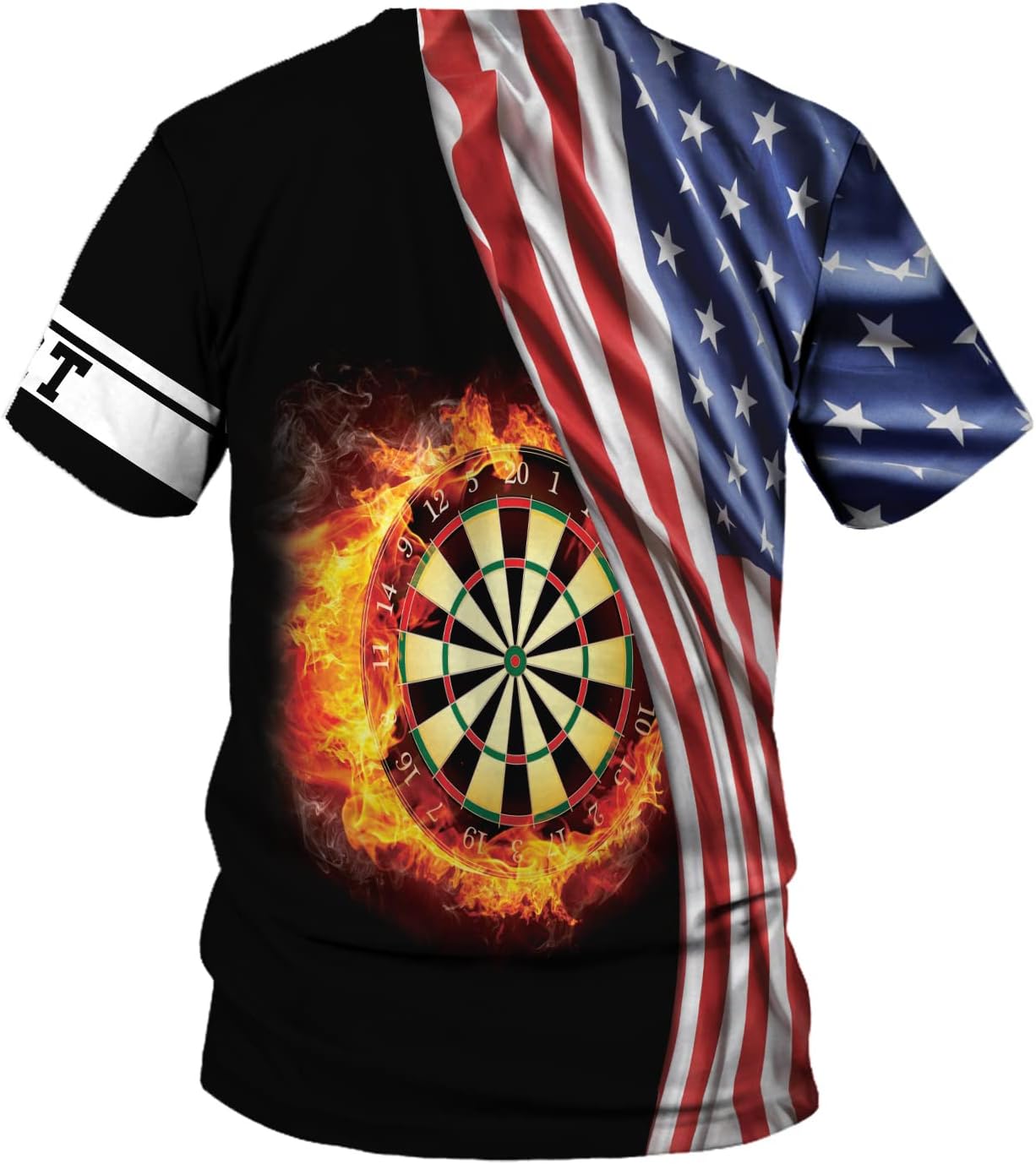 Vybonz Personalized Name Darts Darts Shirts for Men, Short-Sleeve Darts Jerseys T-Shirt 3D for Dad, Husband,