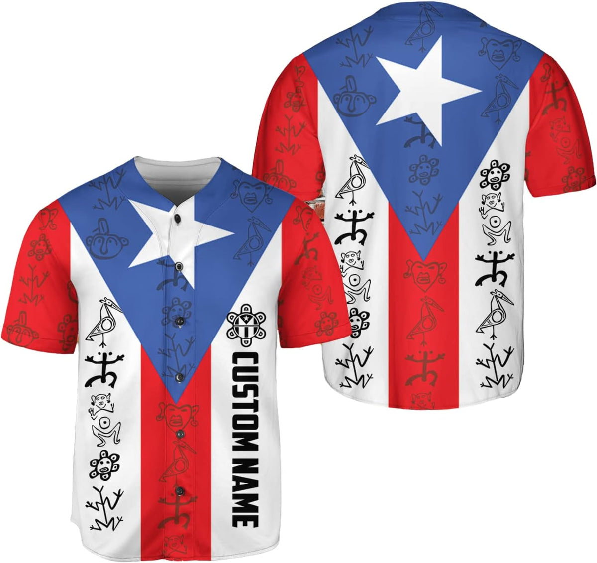 Personalized Puerto Rico Baseball Shirt,Customized Team Name Puerto Rican Baseball Jersey for Men,Women S-5XL