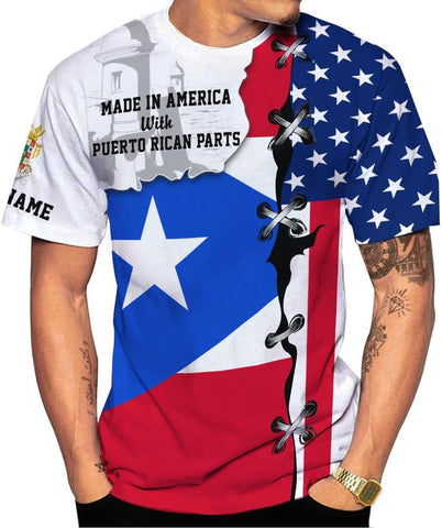 Suseaz Personalized Puerto Rico Shirts, Puerto Rican Pride Flag Tshirt Hoodie for Men and Women, Camisa Puerto Rico Shirt