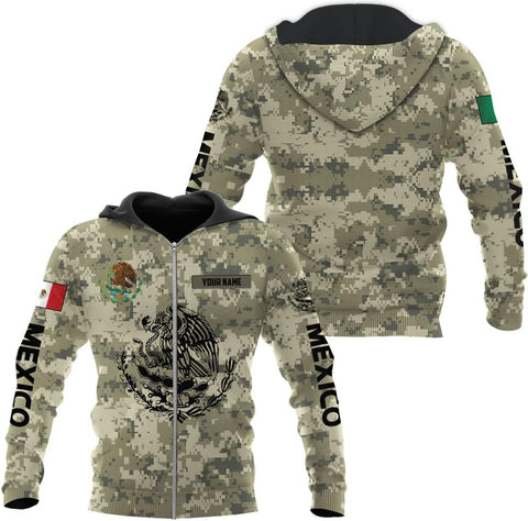 Mostefy Personalized Name Army Camo flag Mexican Mexico Unisex 3D All Over Printed Sportwear Hoodie, T Shirt, Zip Up Hoodie, Sweatshirt For Men Women Adult Full Size S-5XL (HD13)