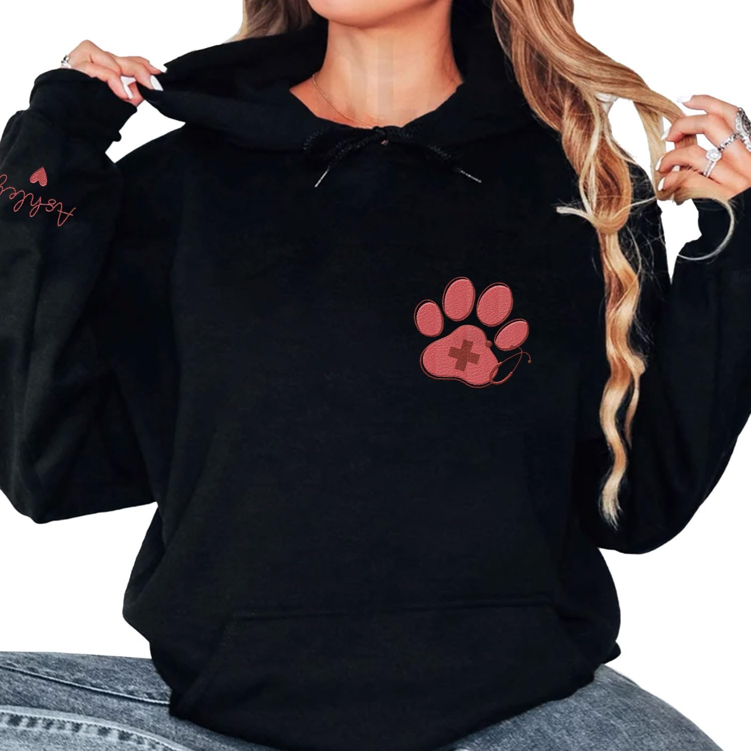 Leeprints Personalized Embroiderd Veterinary Medicine Sweatshirt - Vet Tech Sweater, Veterinarian Gift, Vet Med Staff Gifts