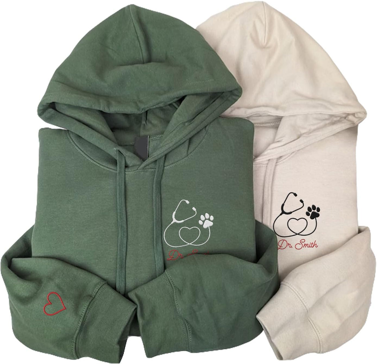 Leeprints Personalized Embroiderd Veterinary Medicine Sweatshirt - Vet Tech Sweater, Veterinarian Gift, Vet Med Staff Gifts