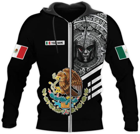 Personalized Name Mexican Hoodie 3D, Customized Mexican Hoodies for Men, Unisex Mexico Hoodie, Mexico Hoodies for Men