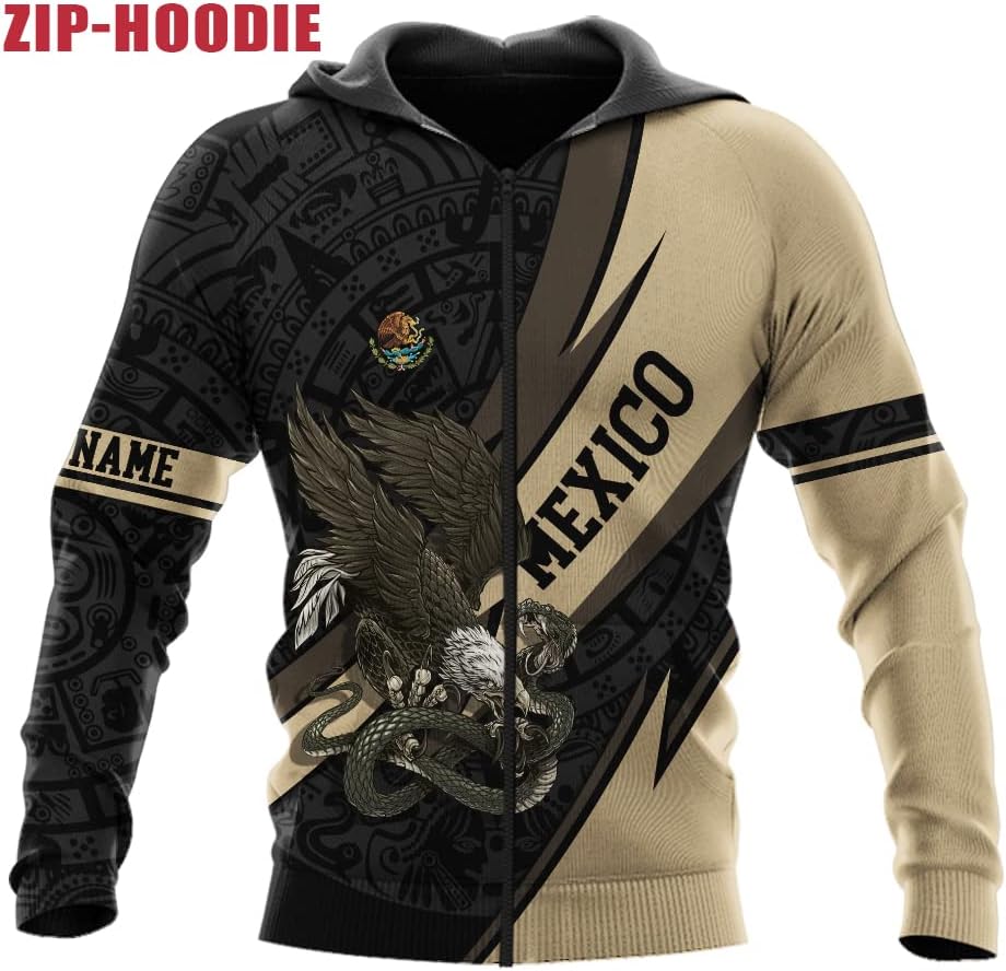 Personalized Name Mexican Hoodie 3D, Customized Mexican Hoodies for Men, Unisex Mexico Hoodie, Mexico Hoodies for Men 2