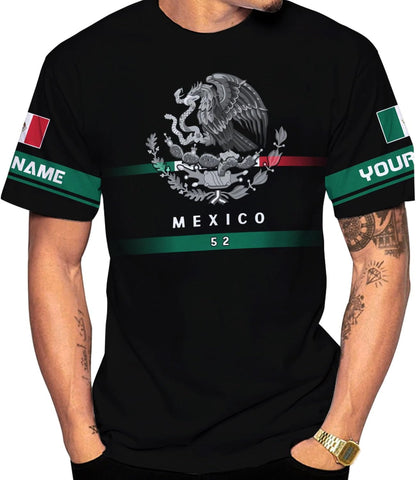 Rivelus Personalized Name Mexican Shirts for Men, Customized Mexico Shirts for Men, Mexico Shirts for Women Mexico Shirt
