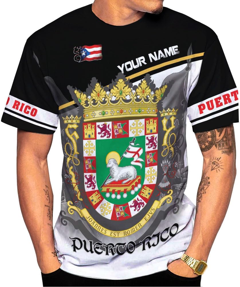 Mostefy Personalized Name Puerto Rico Shirt, Customized Puerto Rico Shirts for Men and Women, Puerto Rico Flag T-Shirt3