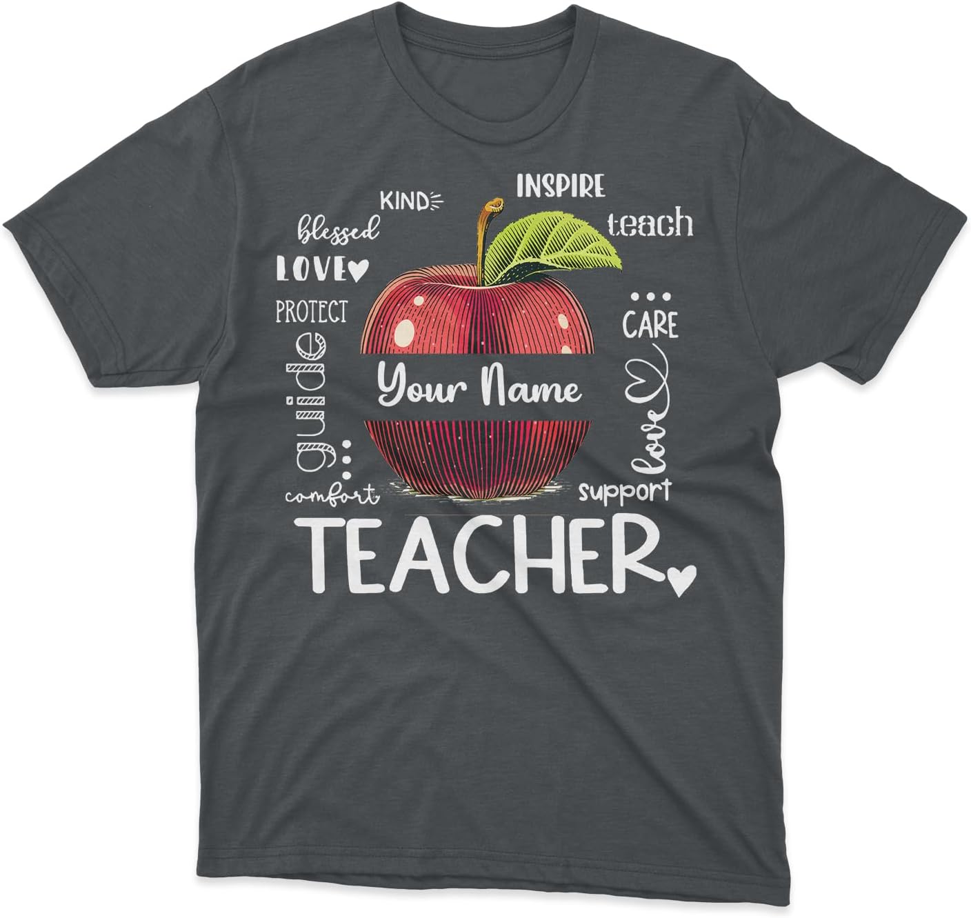 Personalized Teacher Shirts for Women Men, Teacher Tshirts Teach Shirts Teacher T-Shirts Rainbow Teacher T Shirt (TS61)