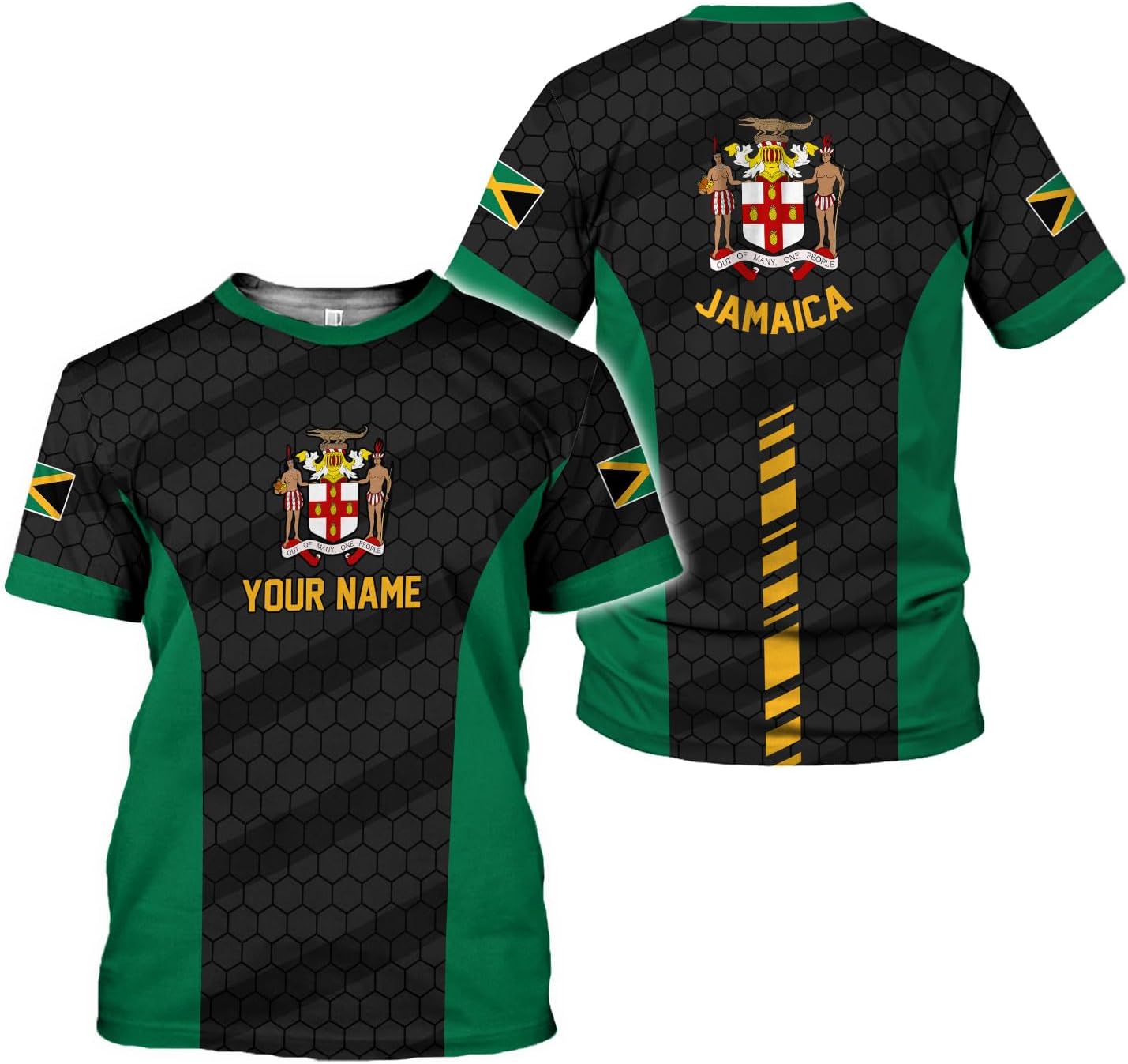 Custom Jamaica Flag 3D Shirt Women Men Clothes for Jamaica Vacation Jamaican Pride Shirts Personalized Tshirt Jersey