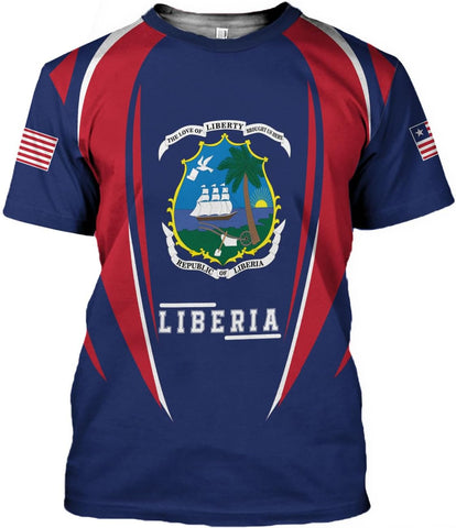 MoonArt Personalized Liberia Shirts Liberian Coat of Arms Flag Liberia 3D Shirts Liberia Liberian Pride Gift