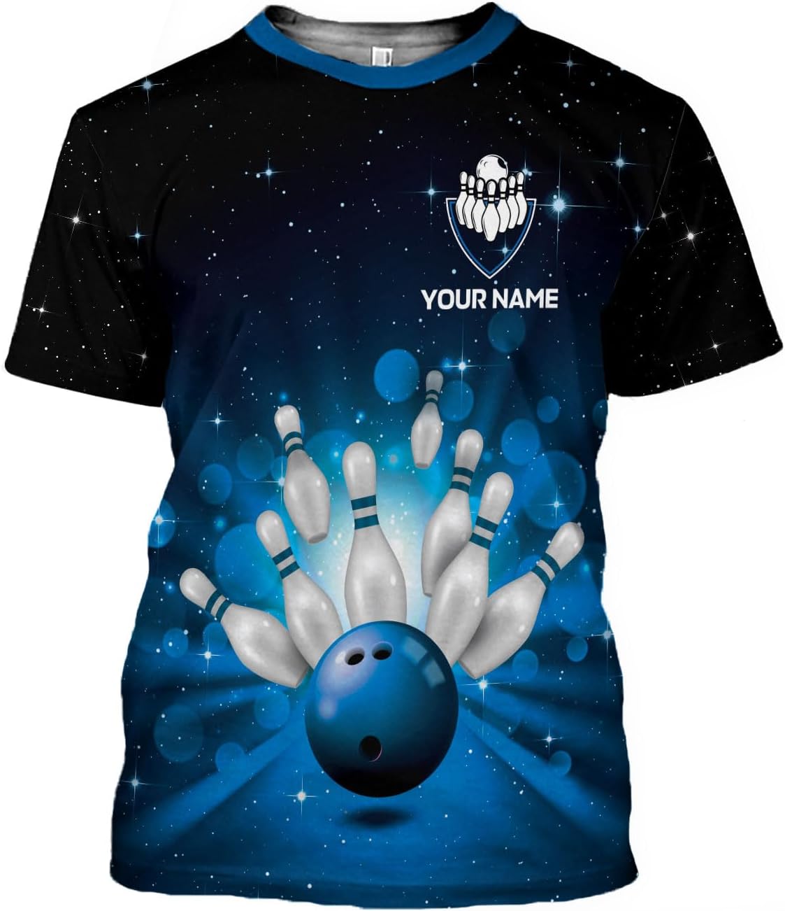 Pretyprints Personalized Bowling Shirt - Custom Bowling Gift for Women & Men