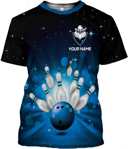 Pretyprints Personalized Bowling Shirt - Custom Bowling Gift for Women & Men