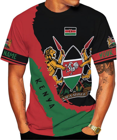 Personalized Kenya Flag 3D Shirts - Kenyan Pride Gift