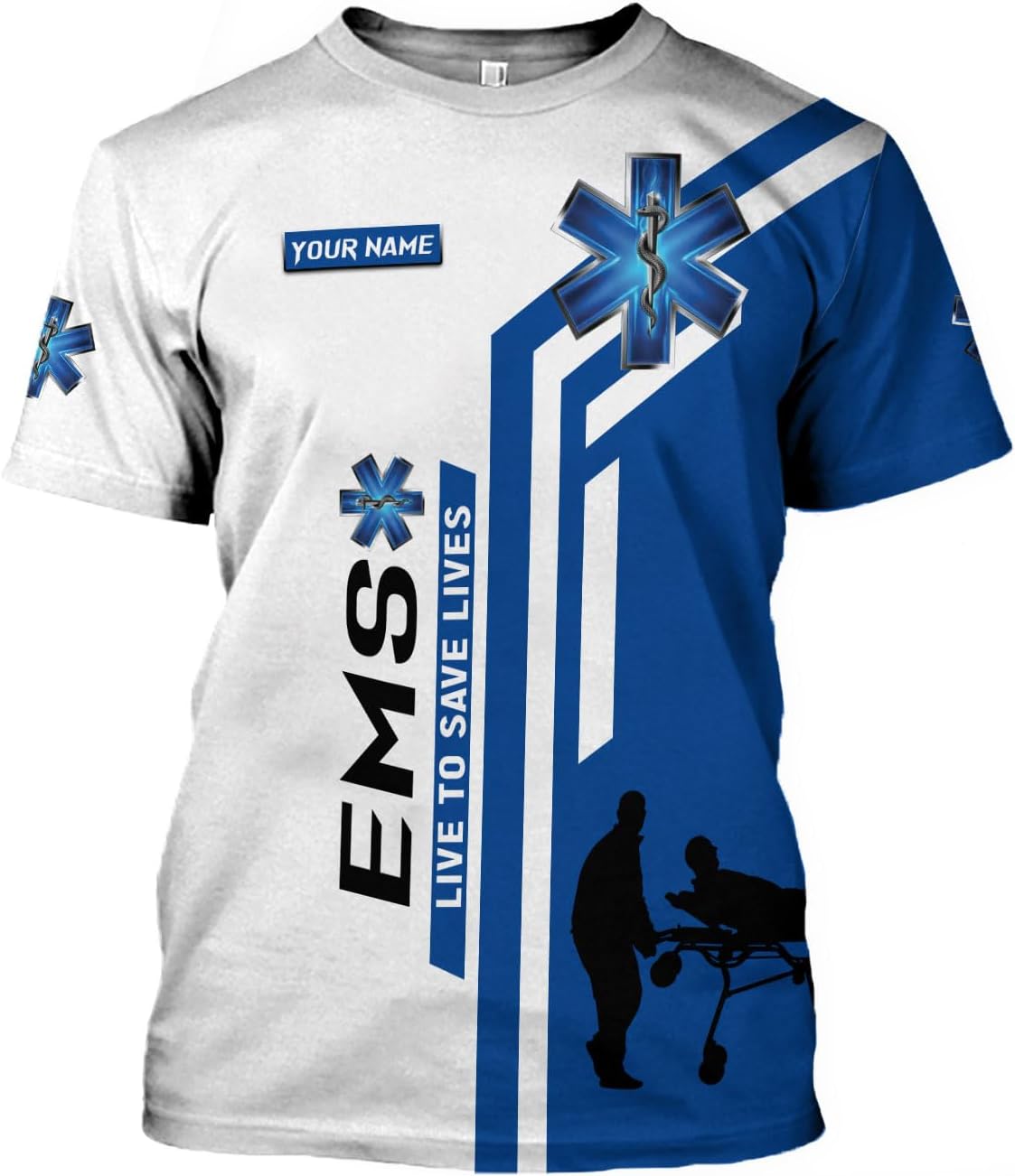 Leeprints Personalized EMT Hoodie EMS Sweatshirt Custom EMS Zip Hoodie Paramedic Uniform Emergency Medical Technician Shirts