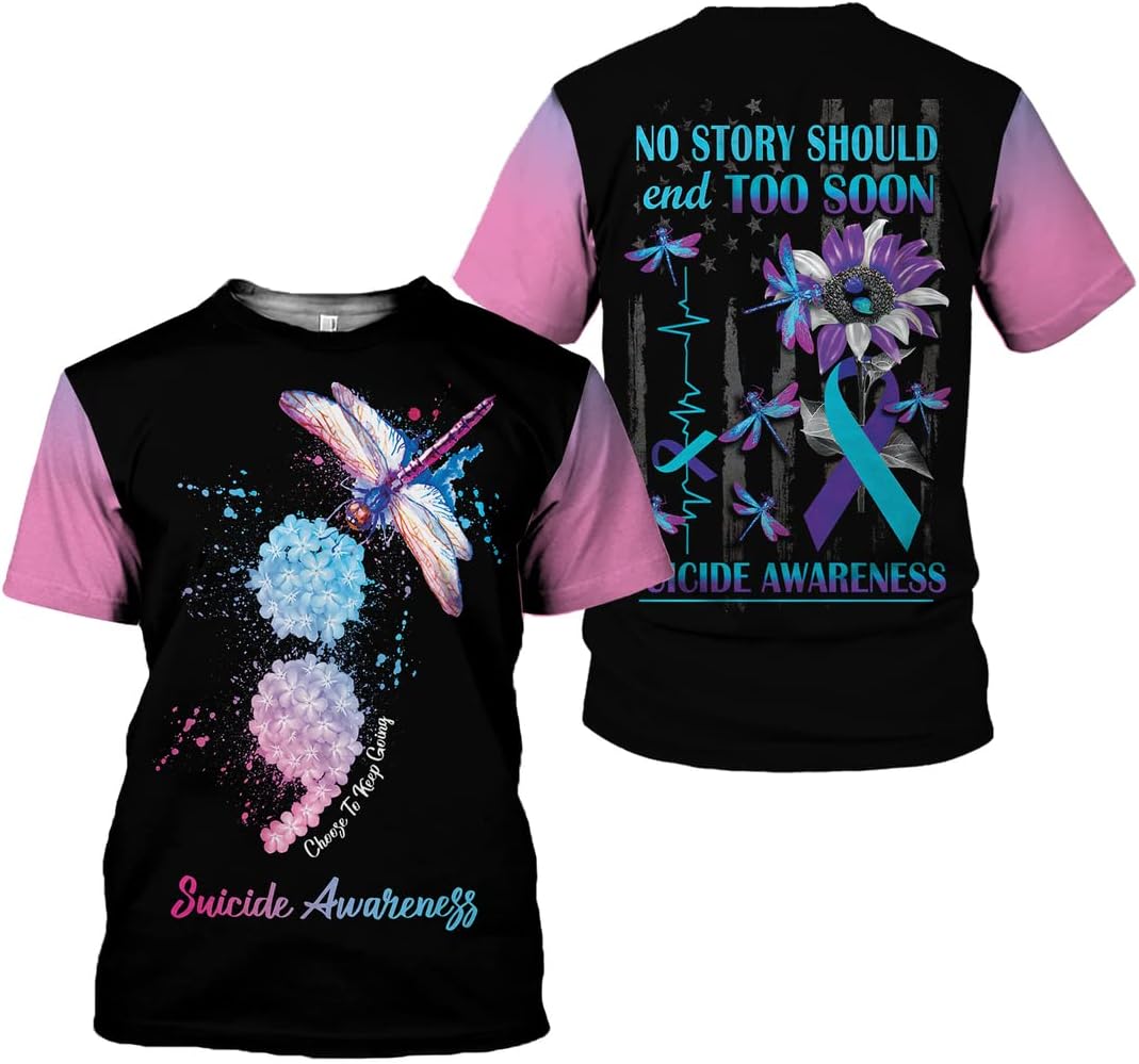Vybonz Personalized Suicide Awareness Shirt, Suicide Prevention Awareness, Mental Health Awareness, Mental Health Clothing