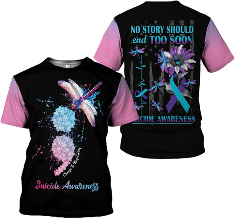 Vybonz Personalized Suicide Awareness Shirt, Suicide Prevention Awareness, Mental Health Awareness, Mental Health Clothing