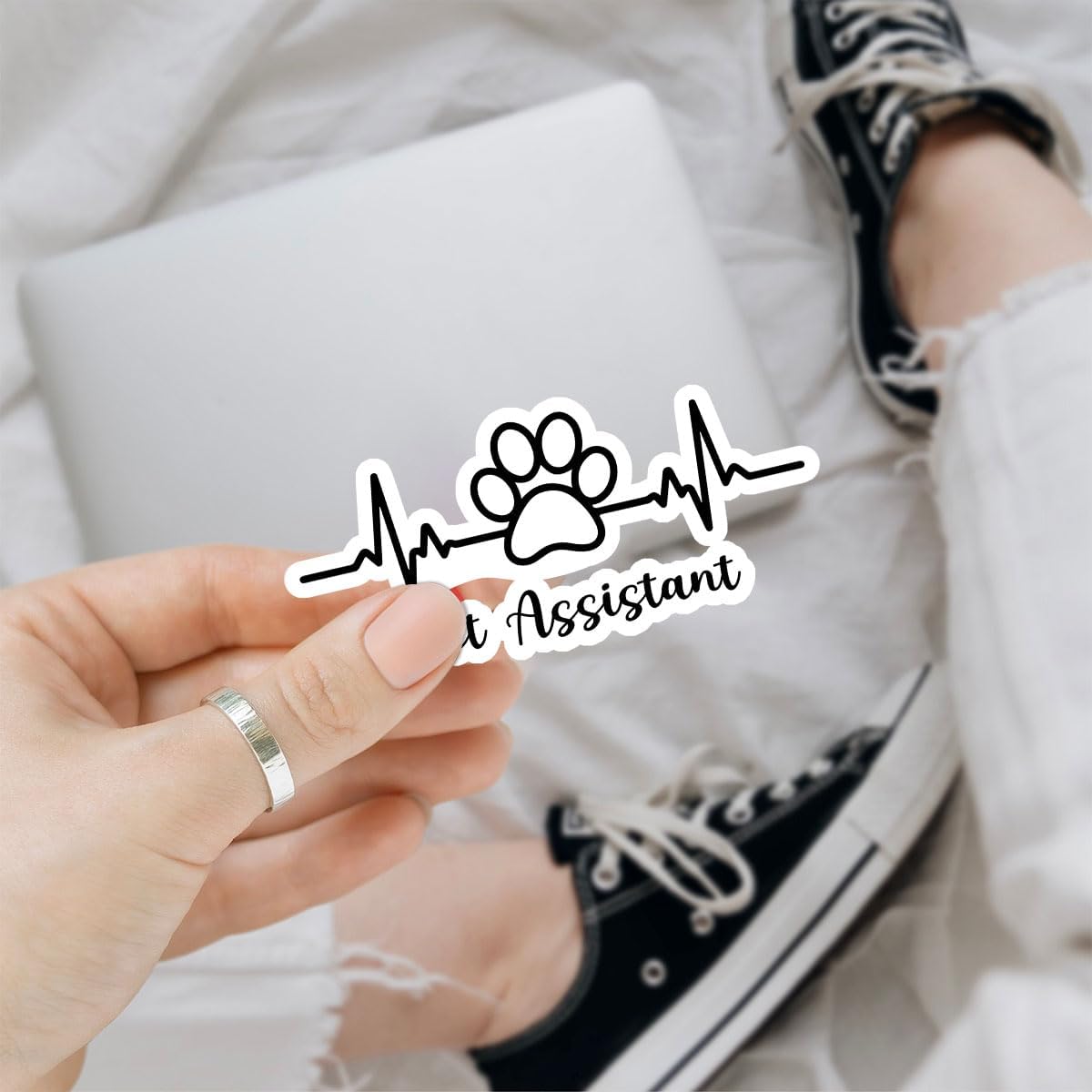 (3pcs) Vet Assistant Sticker, Heart Rate Vet Med Stickers, Veterinary Stickers Funny, Veterinary Medicine Stickers Die-Cut Waterproof Vinyl Sticker for Laptop Water Bottle Phone Window Helmet