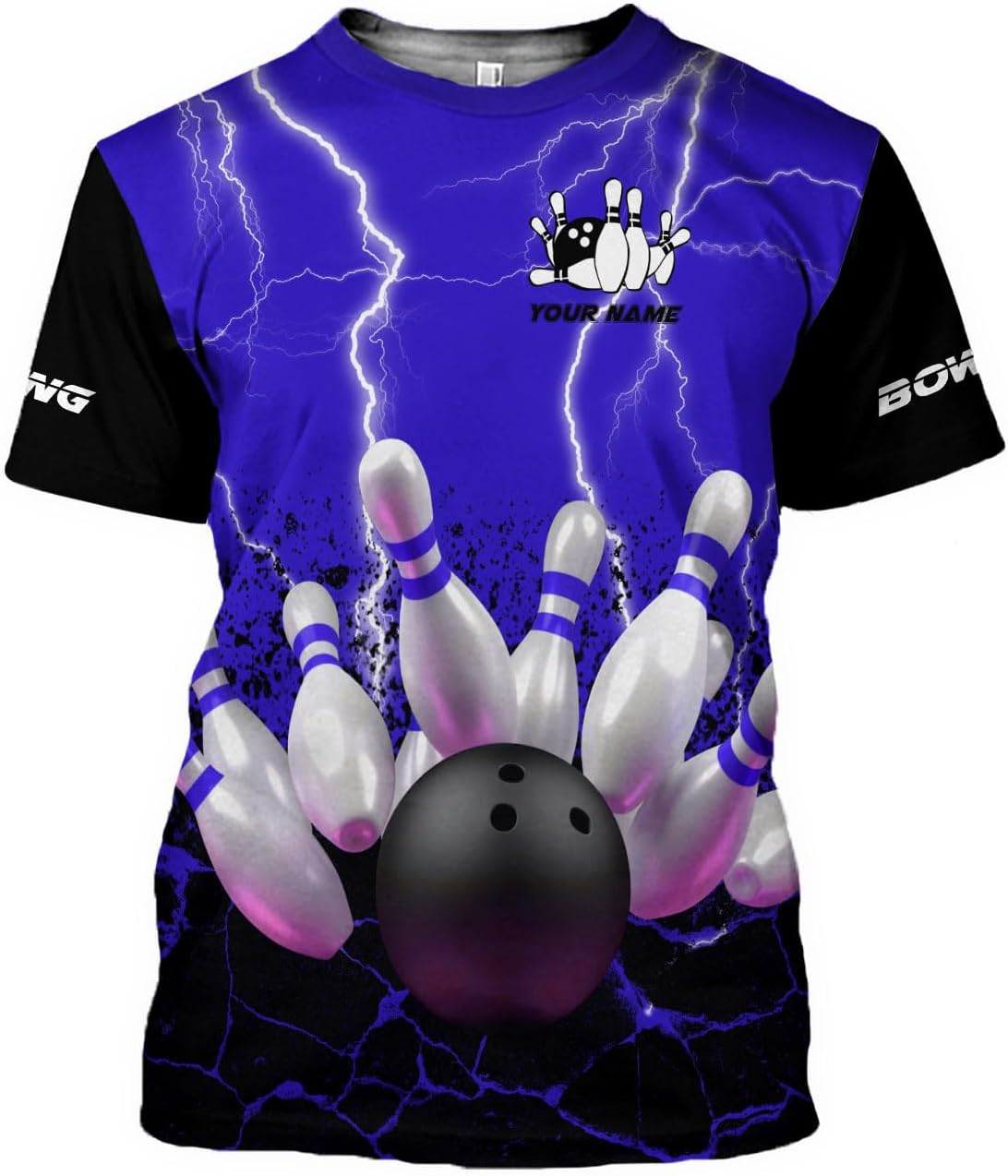 MoonArt Personalized Name Bowling Shirts for Men and Women 3D, Bowling Shirts for Team Bowling, Bowling Shirts Gift