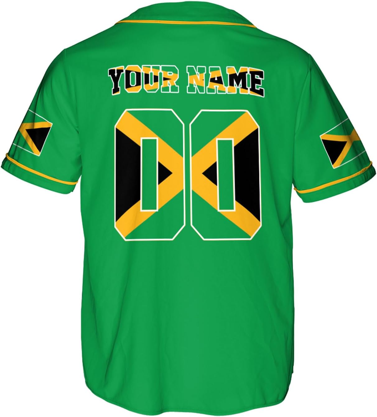 Leprints Personalized Jamaica Baseball Jersey Shirt, Custom Team Name Jamaican Baseball Jersey for Men, Women