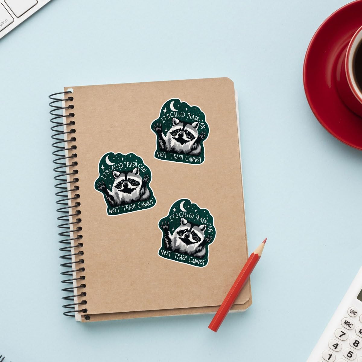 (3PCs) It's Called Trash Can Not Trash Cannot Sticker, Racoon Sticker, Trash Panda Sticker, Humor Motivational Mental Health Vinyl Sticker - Stickers For Laptop Water Bottle Phone Car Window Helmet 3"