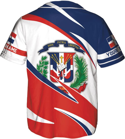 Leprints Personalized Dominican Republic Baseball Jersey Shirt,Team Name Republic Dominicana Baseball Jersey for Men,Women