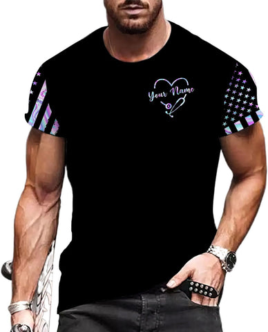 MoonArt Personalized Name Nurse Shirt Nurse Gifts Nurse Graduation Gift Funny Nurse T-Shirt Gift Nursing Emergency Shirts