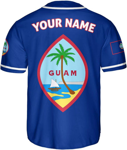Parvii Personalized Guam Baseball Jersey Shirt, Guam Jersey, Guahan Flag Jersey, Guam Islander Pride Jersey for Men & Women