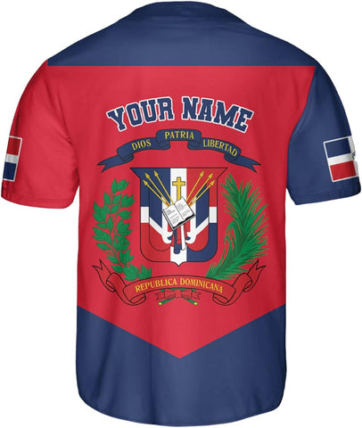 Personalized Dominican Republic Baseball Jersey Shirt,Team Name Republic Dominicana Baseball Jersey for Men and Women