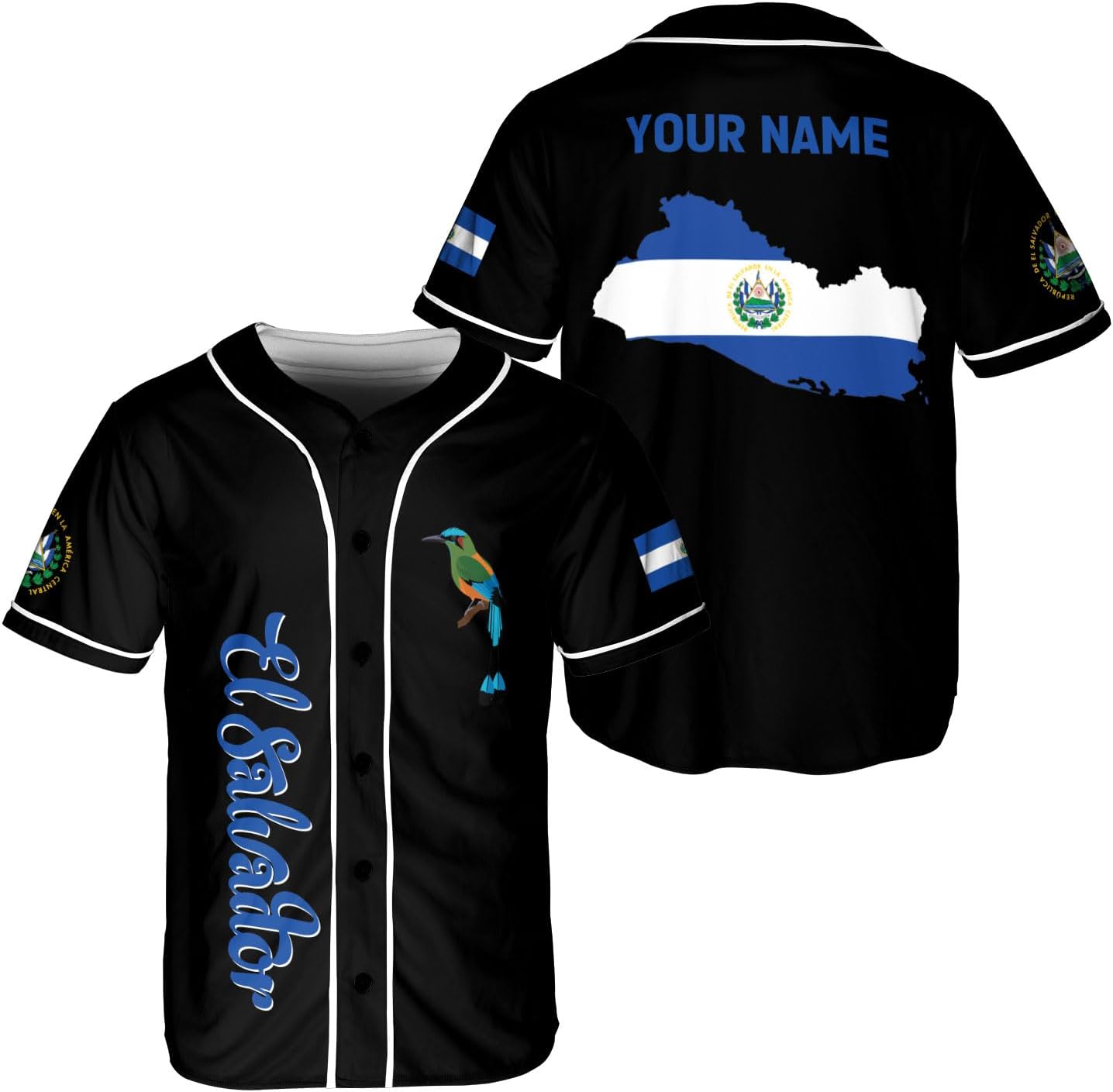 Parvii Personalized El Salvador Baseball Jersey - Proud El Salvador Shirt for Men
