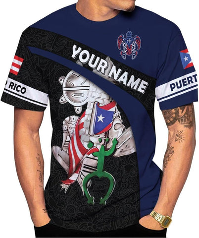 Personalized Puerto Rico Shirt, Puerto Rican T-Shirts for Women Men, Puerto Rico Flag Shirt, Pride T-Shirt for Puerto Rican