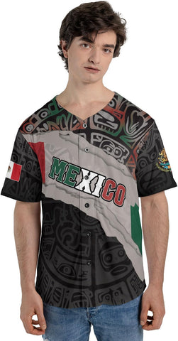 Mostprints Personalized Mexico Baseball Jerseys Mexican Eagle & Flag Shirt for Teams, Mexico Shirts for Men & Women Size S-5XL1