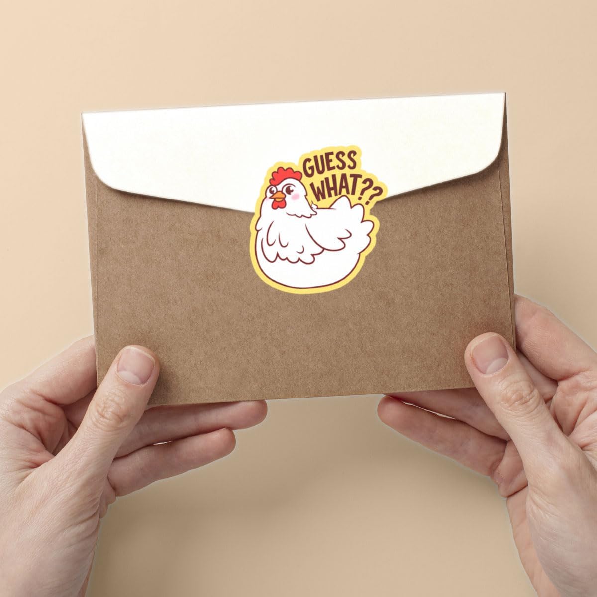 3 Pcs Guess What? Chicken Butt! Sticker, Guess What Sticker, Funny Chicken Sticker, Meme Chicken Sticker for Laptop Water Bottle Phone Car Window Helmet Vinyl Stickers 3 Inches (Guess What 2)