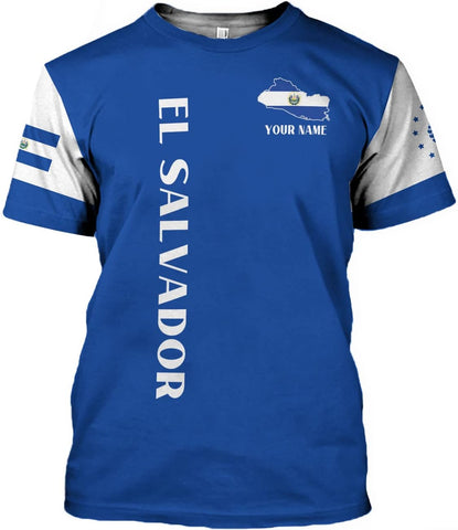 Personalized El Salvador Flag Shirt - Men & Women Salvadorans Pride Tshirt
