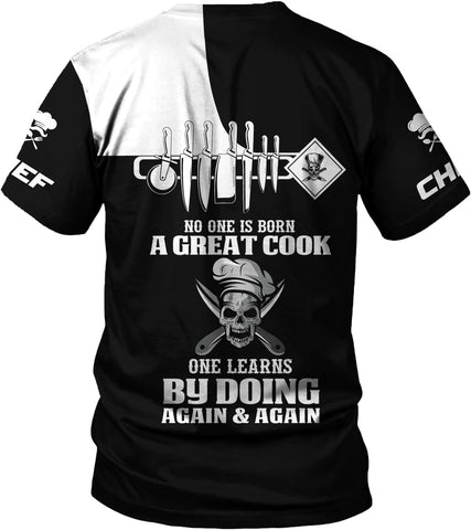 Personalized Chef Shirt Master Chef 3D Shirts Chef Gifts Custom Name Chefs Shirt for Men and Women, Tshirt Chef Utility Shirt