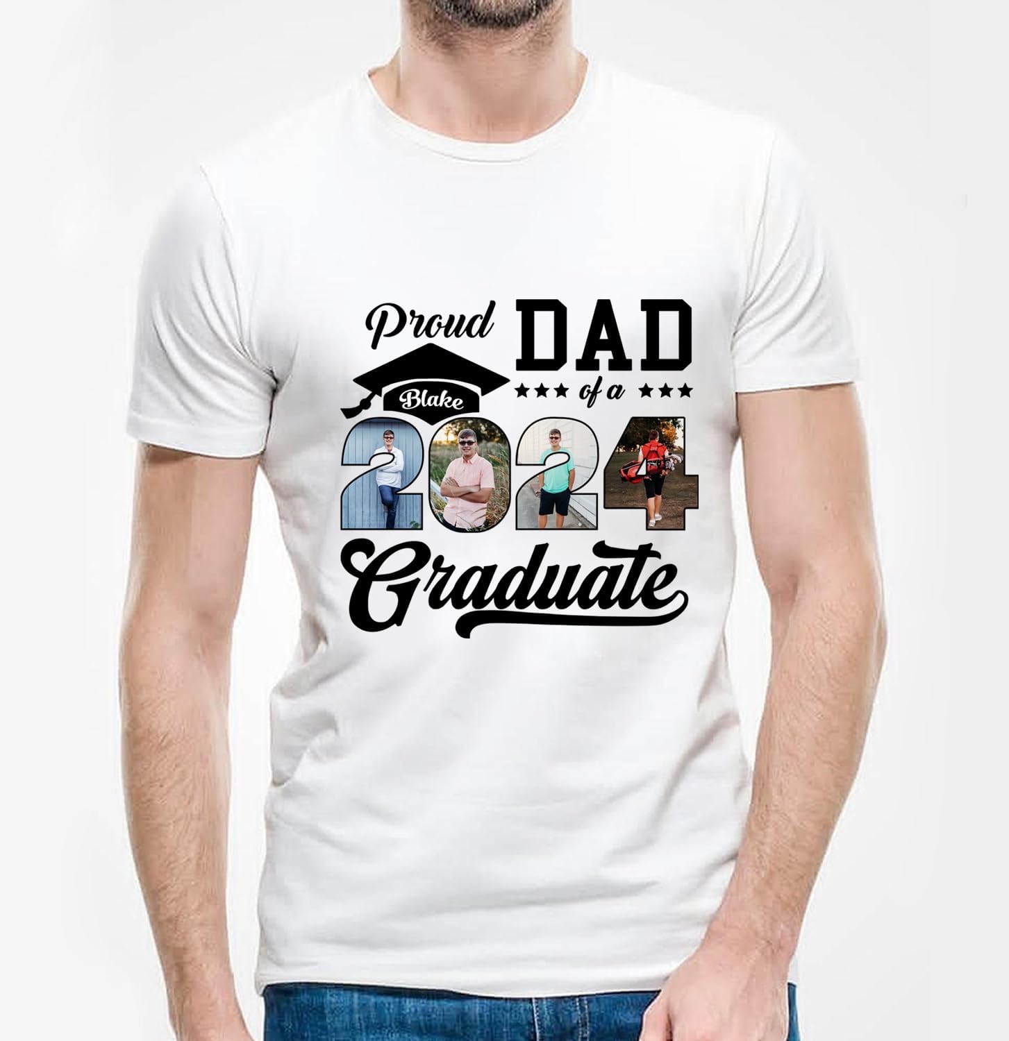 Personalized Graduation 2024 Shirt Proud Family of A Class of 2024 Graduate Class of 2024 Senior Class of 2024 Class of 2024
