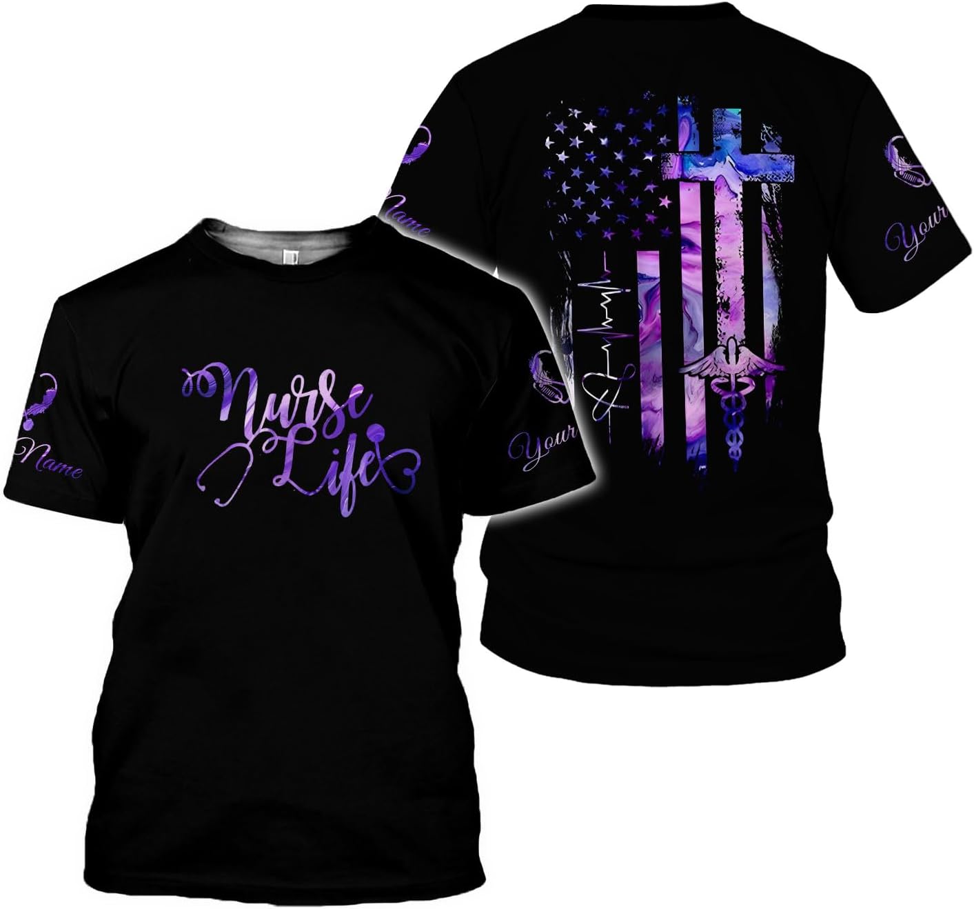 Custom Er Nurse Shirts for Women Future Nurse Shirt 3D Nursing Shirts for Nurses Emergency Nurse Shirt CNA Shirts CNA Shirt