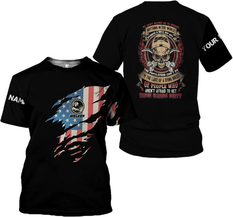 Personalized Welder Shirt Custom Welder Shirts Welding 3D T Shirts Welder Tshirt for Men and Women