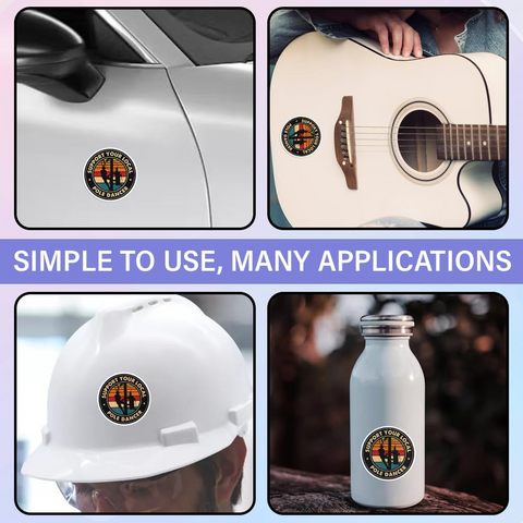 Retro Support Your Local Pole Dancer Lineman Sticker, Funny Electric Lineworker Gift, Waterproof Vinyl Sticker for Hard Hat Laptop Water Bottle Phone Case