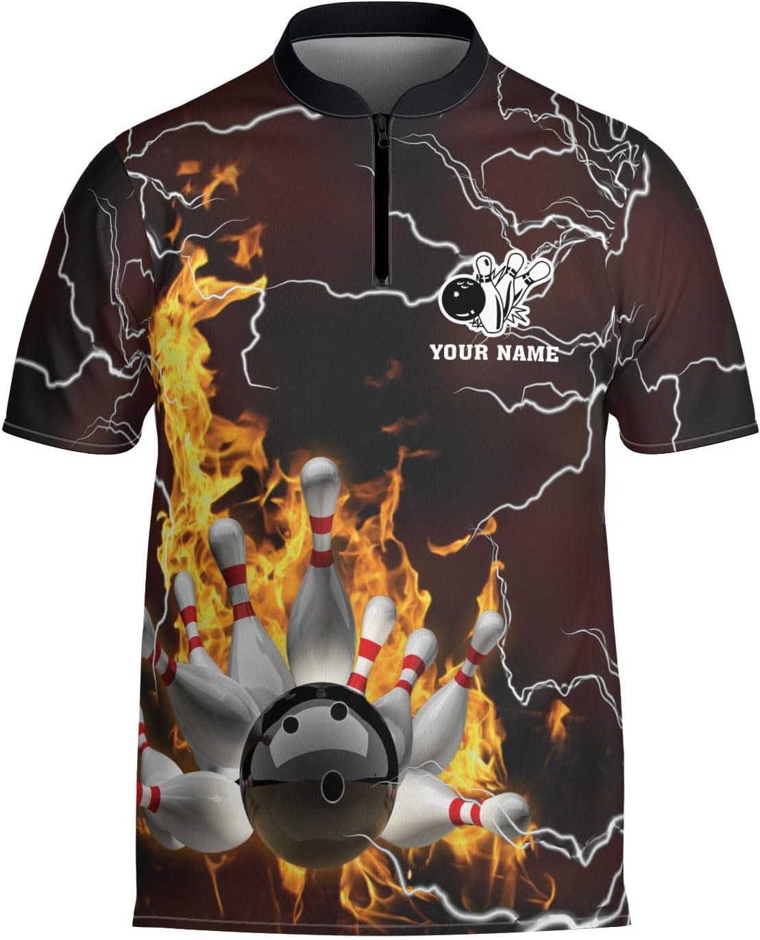 Ligthuy Personalized Bowling Jersey 3D, Bowling Shirts for Team, Bowling Shirt Unisex for Men Women, Bowling Shirts for Men