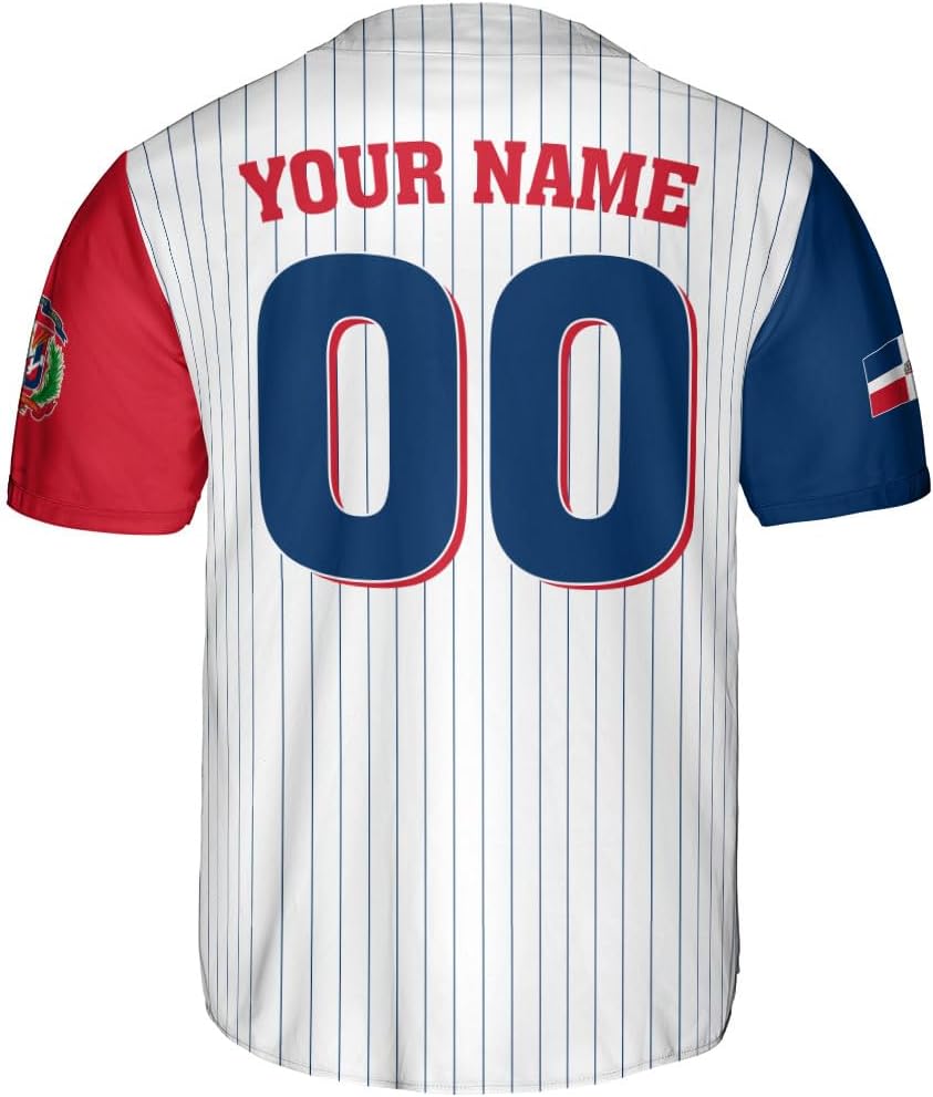 Personalized Dominican Republic Baseball Jersey Shirt,Team Name Republic Dominicana Baseball Jersey for Men and Women