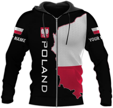 MAPrints Personalized Poland 3D Shirt, Custom Poland Flag Pride Shirts, Polska Eagle Poland T-Shirt, Sweater, Hoodies Unisex