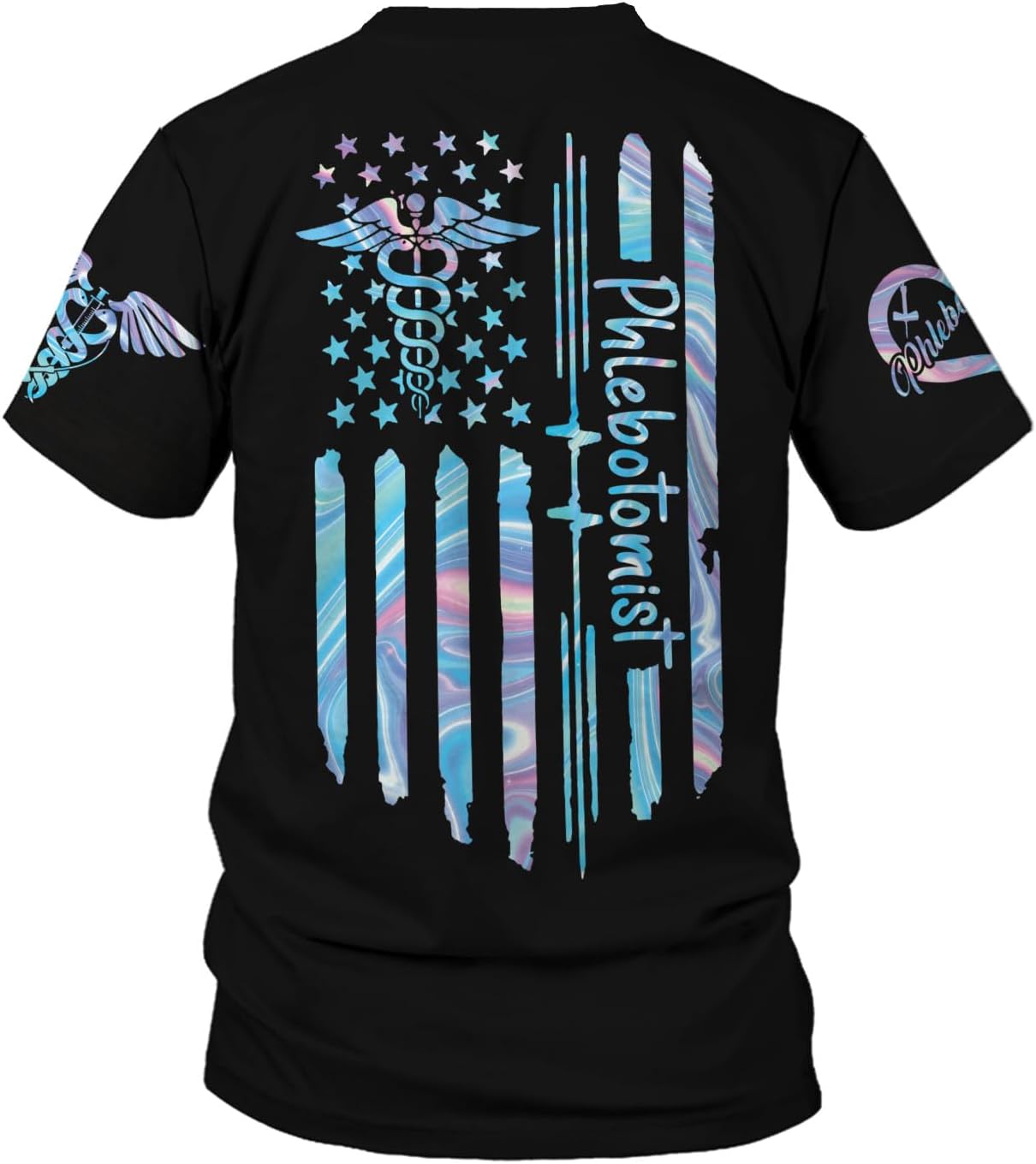 MoonArt Personalized Name Phlebotomist Shirt Gifts USA Phlebotomy Graduation Syringe Hospital Tech Nursing Emergency Shirts