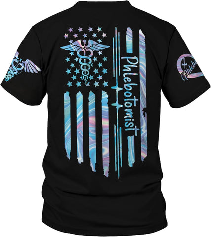 MoonArt Personalized Name Phlebotomist Shirt Gifts USA Phlebotomy Graduation Syringe Hospital Tech Nursing Emergency Shirts
