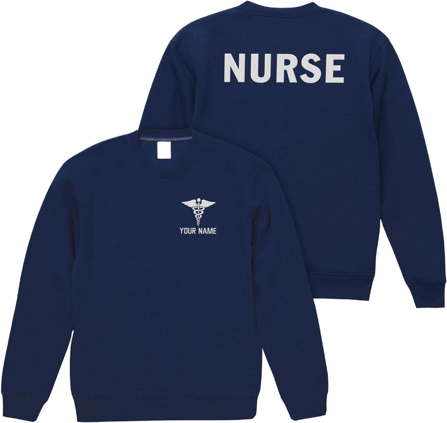Leeprints Personalized Nurse Sweatshirts, Embroidered Custom Name, Nurse Sweatshirts For Women, Nurse Sweatshirt, Nurse Gifts