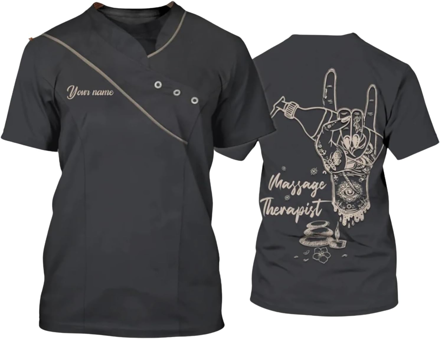 MAPrints Personalized Massage Therapist T Shirt 3D All Printing, Massage Shirt, Massage Therapist Shirts for Women S-5XL