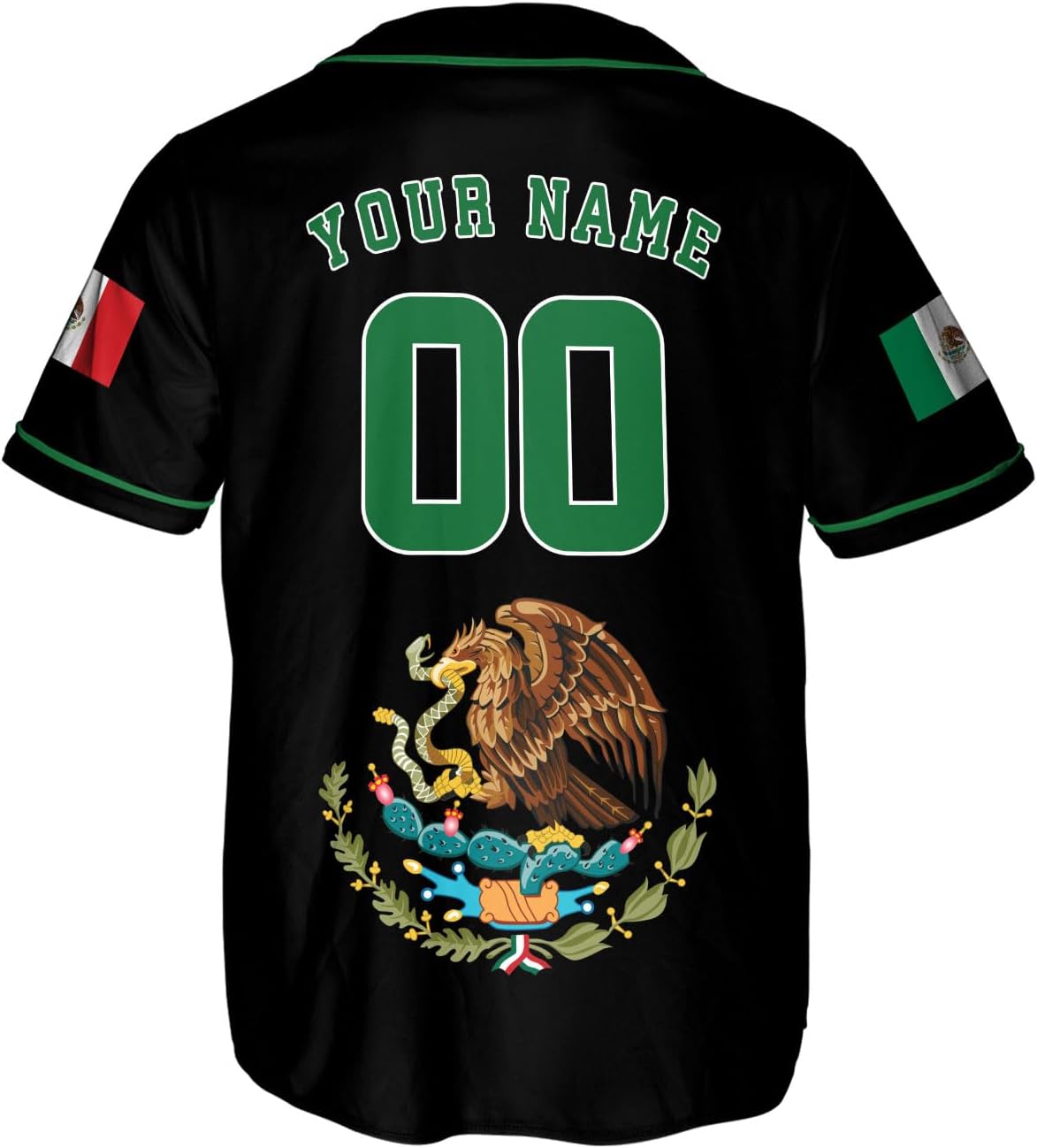 Mostefy Custom Mexico Baseball Jerseys Mexican Eagle & Flag Shirt for Teams, Mexico Shirts for Men & Women Size S-5XL